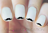 Mustache Nail Decals