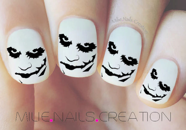 Halloween Joker Face Nail Decal