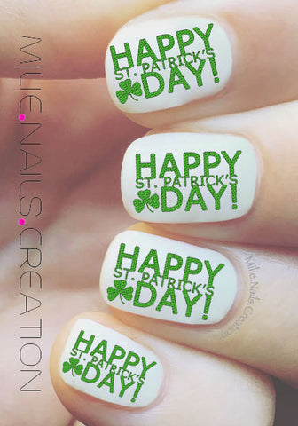 Happy St Paddy's Day Nail Decal