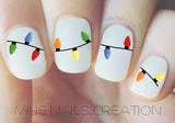 Christmas Lights Nail Decal