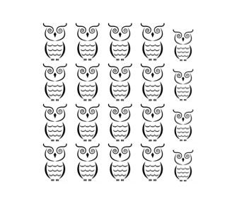 Owl Nail Decal