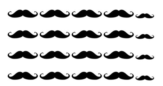 Mustache Nail Decals