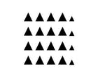 Black Triangle Nail Decals, Geometric nail Decal