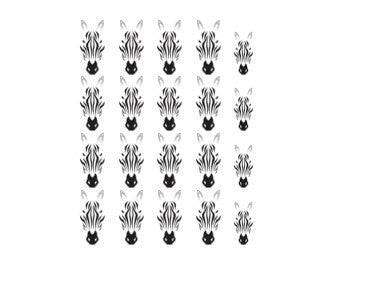 Zebra Nail Decal