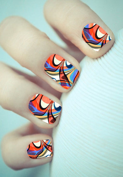 Water-marble nail wrap