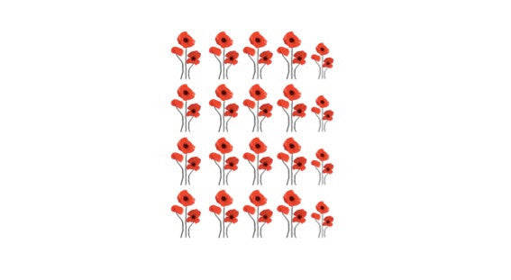 Poppy Flower Nail Decal