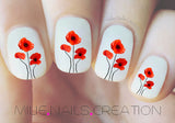 Poppy Flower Nail Decal