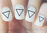 Large Triangle Nail Decal, Geometric Nail Decal