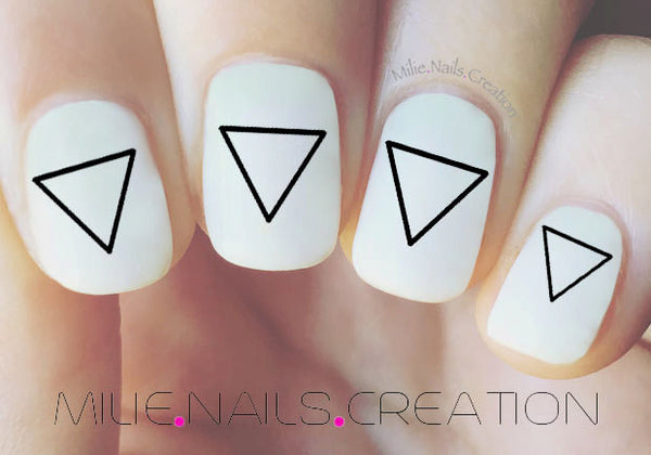 Large Triangle Nail Decal, Geometric Nail Decal